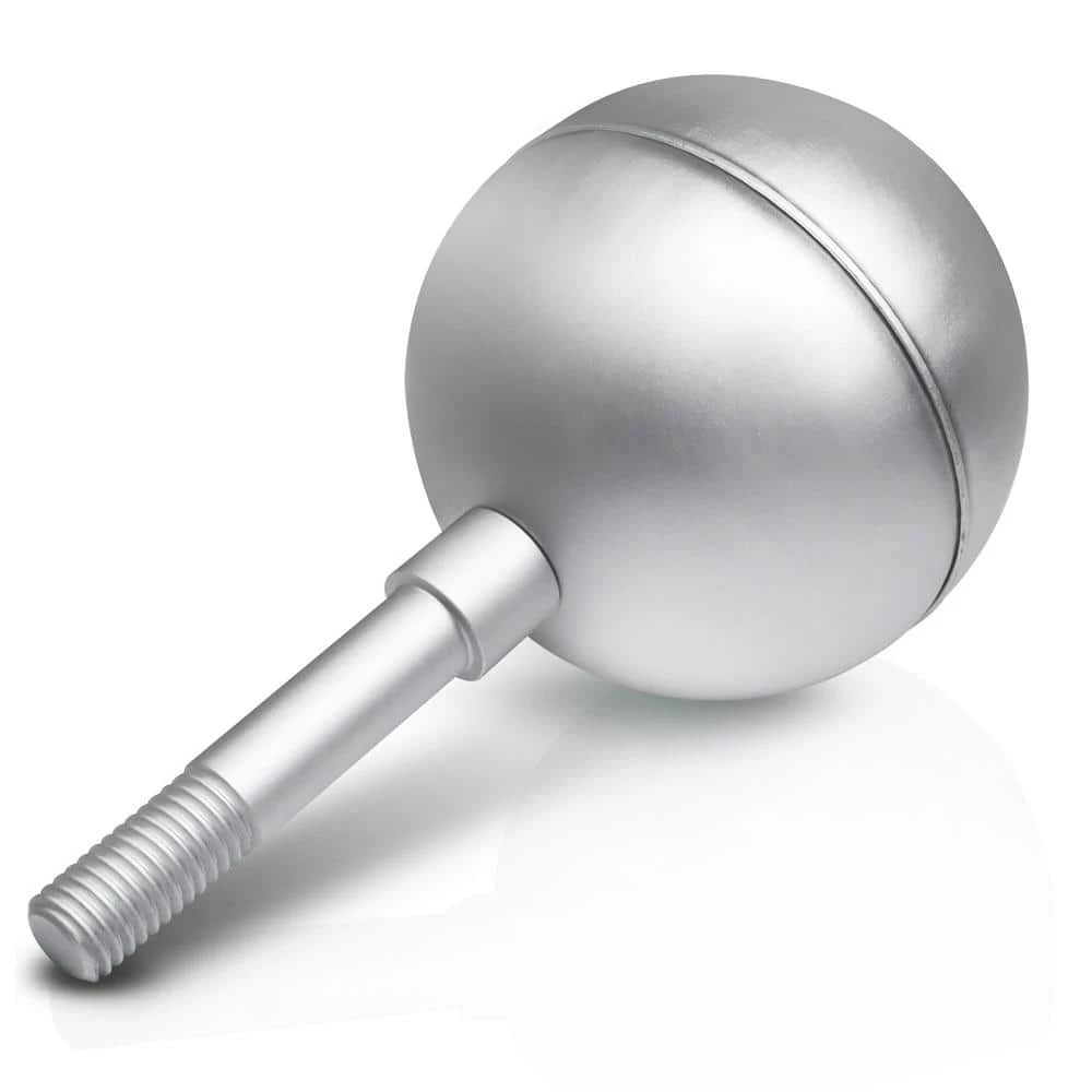 ANLEY 3 in. Flagpole Ball Topper Ornament - Silver Anodized Aluminum Finish 3 ANLEY 3 in. Flagpole Ball Topper Ornament - Silver Anodized Aluminum Finish
