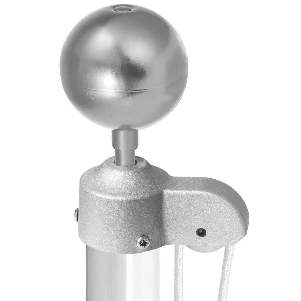 ANLEY 3 in. Flagpole Ball Topper Ornament - Silver Anodized Aluminum Finish 4 ANLEY 3 in. Flagpole Ball Topper Ornament - Silver Anodized Aluminum Finish - Image 2