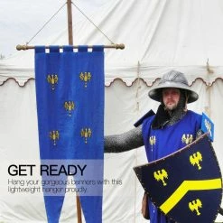 ANLEY 2.9 ft. Wooden Banner Pole-Horizontal Flag Hanger for House Sports Dynasty Company Flags -US Flora Bunda Sales 2022 anley flagpoles a flagpole banner wooden 76 1000