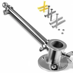 ANLEY 2 ft. Boat Flagpole Kit with Flag Pole and Mounting Base