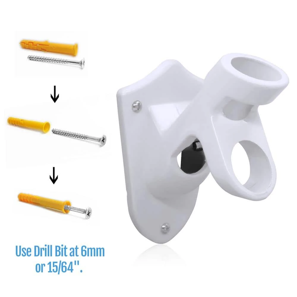 ANLEY 1 in. 2-Position White Aluminum Flagpole Bracket 5 ANLEY 1 in. 2-Position White Aluminum Flagpole Bracket - Image 3