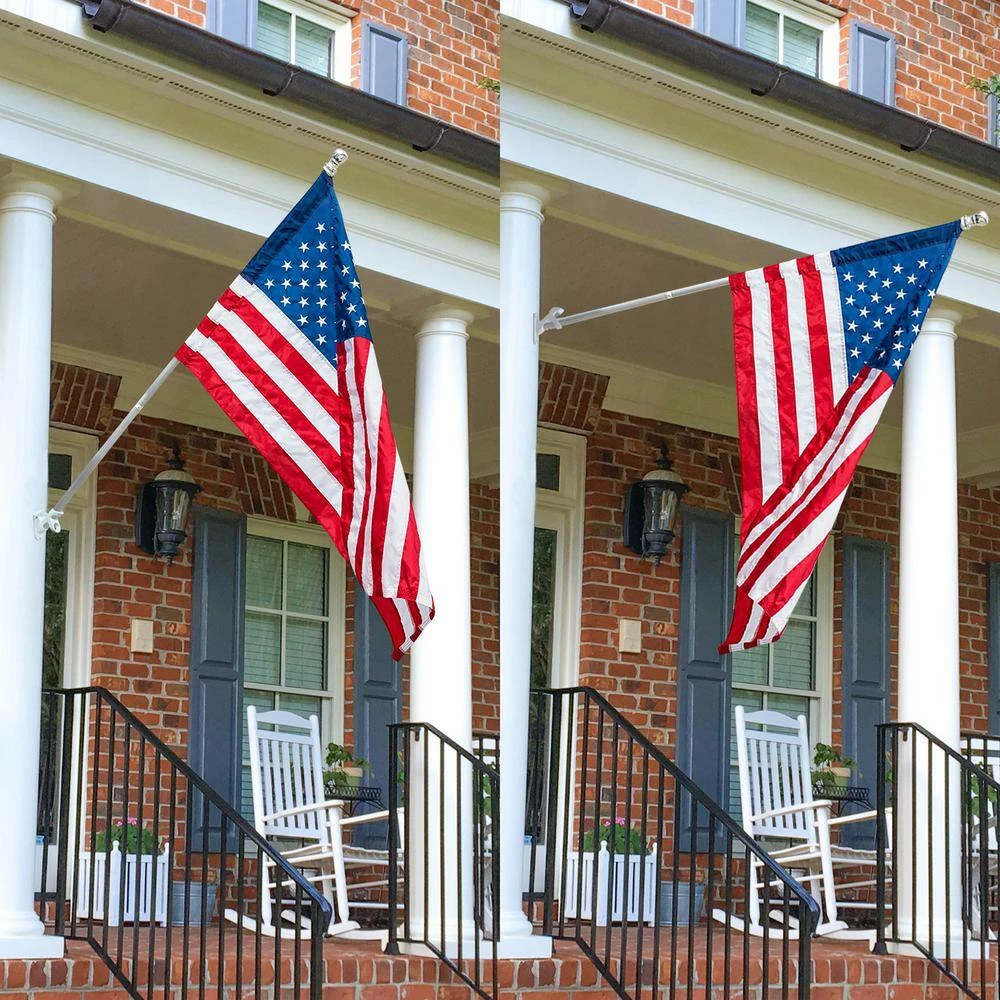 ANLEY 1 in. 2-Position White Aluminum Flagpole Bracket 4 ANLEY 1 in. 2-Position White Aluminum Flagpole Bracket - Image 2