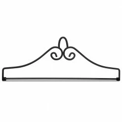 ANLEY 13 in. Wrought Iron Garden Flag Hanger - Garden Banner Holder Detached to Use - Rust Resistant & Black Matte Coating