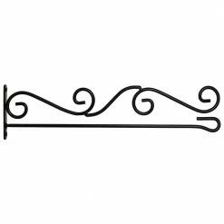 ANLEY 1-1/4 ft. Wrought Iron Horizontal Garden Flag Pole Holder Wall Scroll Hanger