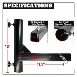 ANLEY Universal Car Hitch Mount Flagpole Holder -Vehicle Rear Flag Pole Mounting Bracket 12 ANLEY Universal Car Hitch Mount Flagpole Holder -Vehicle Rear Flag Pole Mounting Bracket -US Flora Bunda Sales 2022 anley flagpoles a flagpole hitch 1f 1000