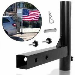 ANLEY Universal Car Hitch Mount Flagpole Holder -Vehicle Rear Flag Pole Mounting Bracket