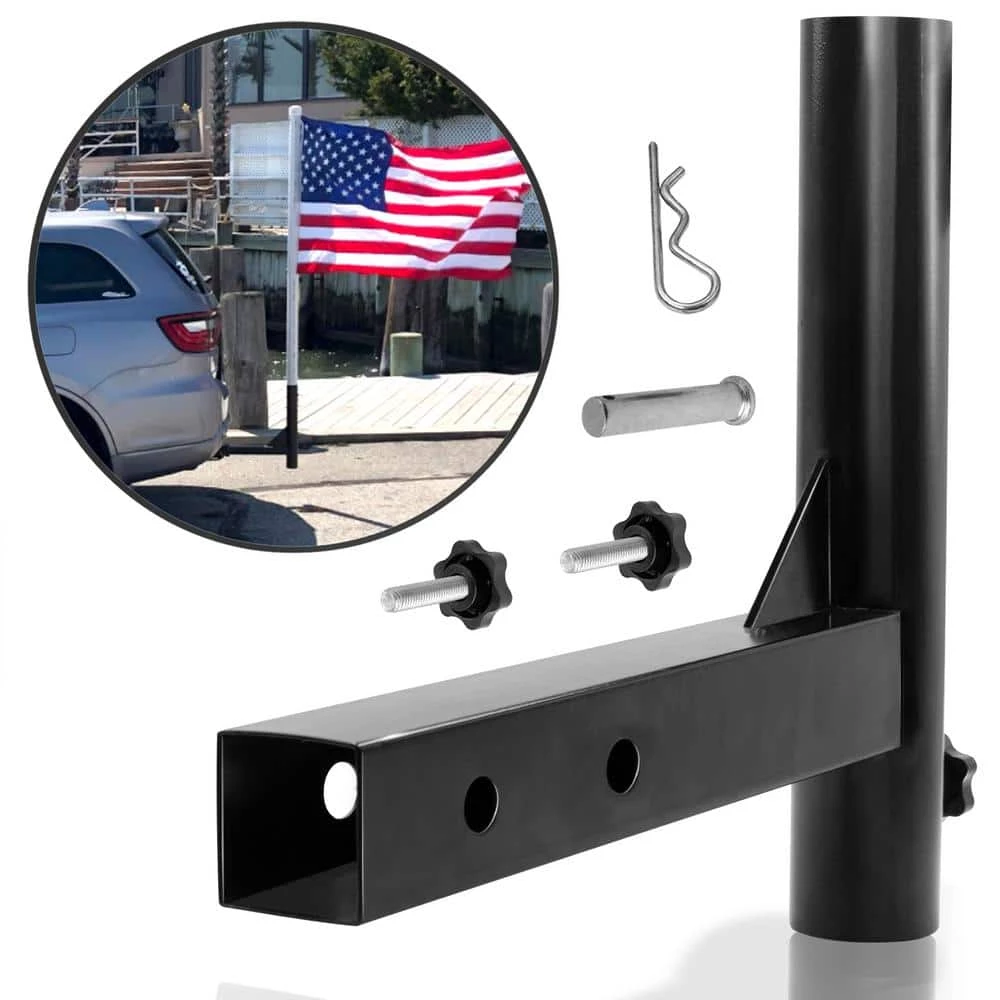 ANLEY Universal Car Hitch Mount Flagpole Holder -Vehicle Rear Flag Pole Mounting Bracket 3 ANLEY Universal Car Hitch Mount Flagpole Holder -Vehicle Rear Flag Pole Mounting Bracket