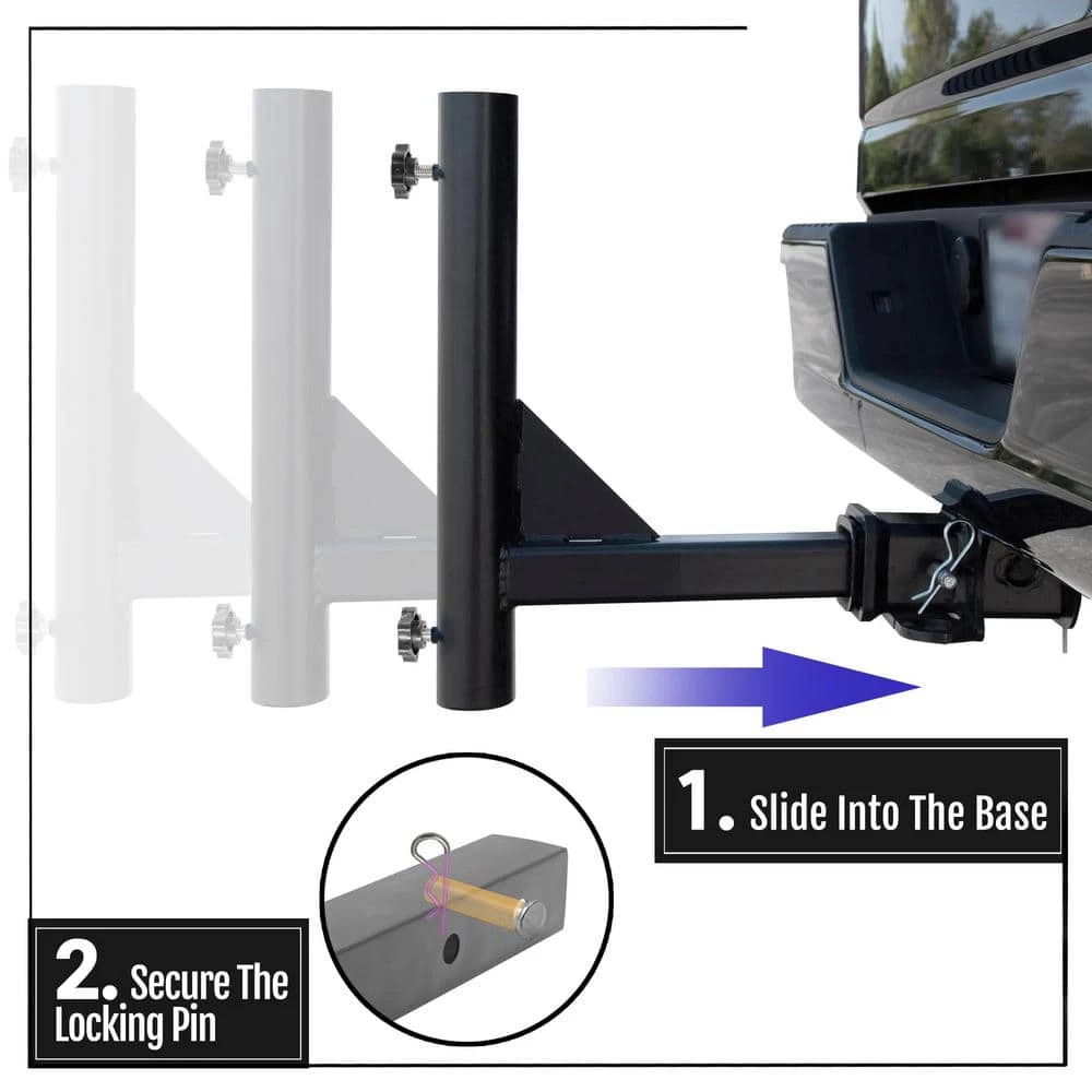 ANLEY Universal Car Hitch Mount Flagpole Holder -Vehicle Rear Flag Pole Mounting Bracket 4 ANLEY Universal Car Hitch Mount Flagpole Holder -Vehicle Rear Flag Pole Mounting Bracket - Image 2