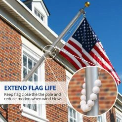 ANLEY 2 in. Authentic Beaded Flag Retainer Ring for Flagpole - Keep Flag Close to Pole 9 ANLEY 2 in. Authentic Beaded Flag Retainer Ring for Flagpole - Keep Flag Close to Pole -US Flora Bunda Sales 2022 anley flagpoles a flagpole retainer 4f 1000