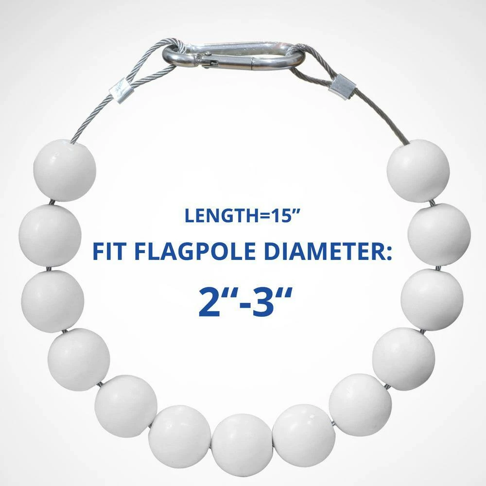 ANLEY 2 in. Authentic Beaded Flag Retainer Ring for Flagpole - Keep Flag Close to Pole 4 ANLEY 2 in. Authentic Beaded Flag Retainer Ring for Flagpole - Keep Flag Close to Pole - Image 2