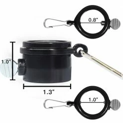 ANLEY 1 in. Dia Tangle Free Flagpole Mounting Ring Clip Rotating with Metal Clips (2-Piece) -US Flora Bunda Sales 2022 anley flagpoles a flagpole ring black 1f 1000