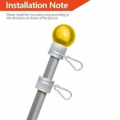 ANLEY 1.26 in. Dia Flag Pole Silver Aluminum Mounting Rings 360-Degree Anti Wrap with Carabiner (2-Pack) 12 ANLEY 1.26 in. Dia Flag Pole Silver Aluminum Mounting Rings 360-Degree Anti Wrap with Carabiner (2-Pack) -US Flora Bunda Sales 2022 anley flagpoles a flagpole ring sil 1 26 1f 1000