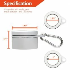 ANLEY 1.26 in. Dia Flag Pole Silver Aluminum Mounting Rings 360-Degree Anti Wrap with Carabiner (2-Pack) 13 ANLEY 1.26 in. Dia Flag Pole Silver Aluminum Mounting Rings 360-Degree Anti Wrap with Carabiner (2-Pack) -US Flora Bunda Sales 2022 anley flagpoles a flagpole ring sil 1 26 44 1000