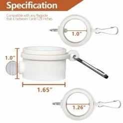 ANLEY 1.26 in. Dia Tangle Free Flag Pole Mounting Ring Clip Rotating Flapole Mounting Rings with Metal Clips (2-Piece) -US Flora Bunda Sales 2022 anley flagpoles a flagpole ring w 1 26 44 1000
