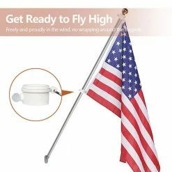 ANLEY 1.5 in. Plastic Flagpole Mounting Rings Set - Ideal for 1.5 Inch Maximum Diameter Flag Pole (White, Pack of 2) -US Flora Bunda Sales 2022 anley flagpoles a flagpole ring w 1 5 76 1000