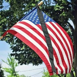 ANLEY 5 ft. x 2.5 in Mourning Flag Streamer Half-Mast Mourning Ribbon Double Stitched Honoring The Fallen Half -US Flora Bunda Sales 2022 anley flagpoles a flagpole streamer 44 1000