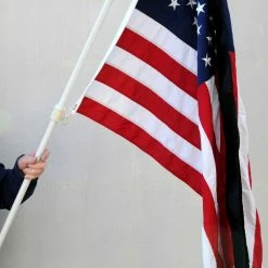 ANLEY 5 ft. x 2.5 in Mourning Flag Streamer Half-Mast Mourning Ribbon Double Stitched Honoring The Fallen Half -US Flora Bunda Sales 2022 anley flagpoles a flagpole streamer fa 1000