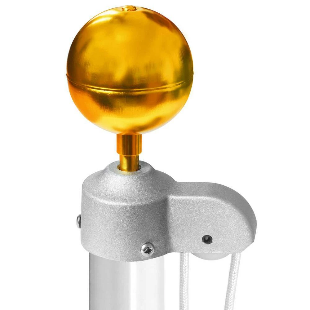 ANLEY 2 in. x 4.3 in. Sliver Cast Aluminum Standard US Accessories Flag Pole Truck with Nylon Heavy-Duty Pulley 4 ANLEY 2 in. x 4.3 in. Sliver Cast Aluminum Standard US Accessories Flag Pole Truck with Nylon Heavy-Duty Pulley - Image 2