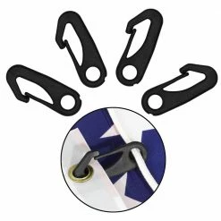 ANLEY Heavy-Duty Flagpole Snap Hook Clips Flag Pole Attachment Accessory Attach Flag Grommets to Halyard Rope (4-Piece)