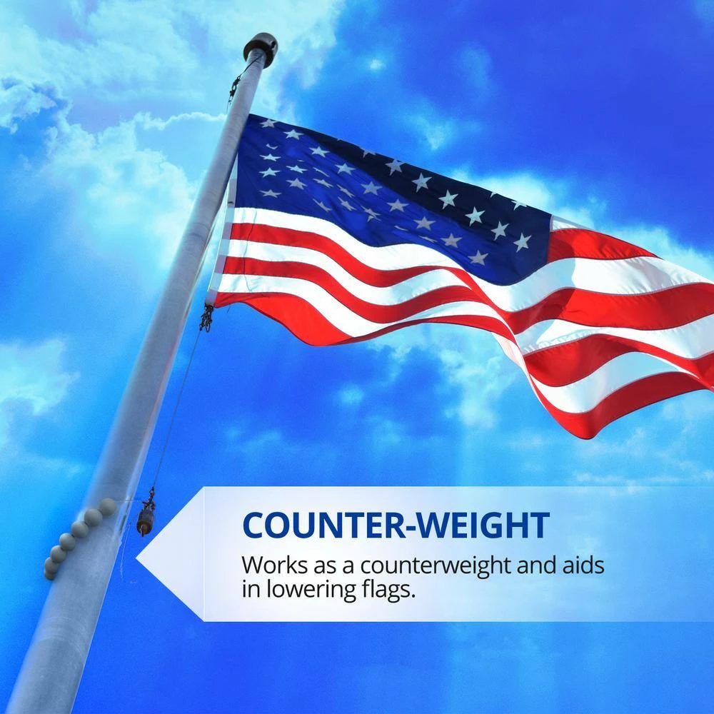 ANLEY Authentic Beaded Flag Retainer Ring for Both Internal & External Halyard Flagpole 6 ANLEY Authentic Beaded Flag Retainer Ring for Both Internal & External Halyard Flagpole - Image 4