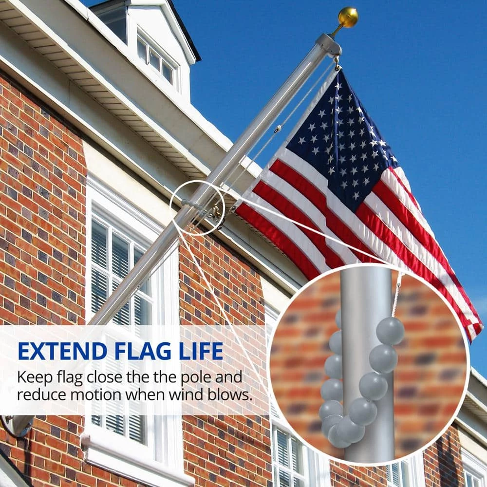 ANLEY Authentic Beaded Flag Retainer Ring for Both Internal & External Halyard Flagpole 5 ANLEY Authentic Beaded Flag Retainer Ring for Both Internal & External Halyard Flagpole - Image 3