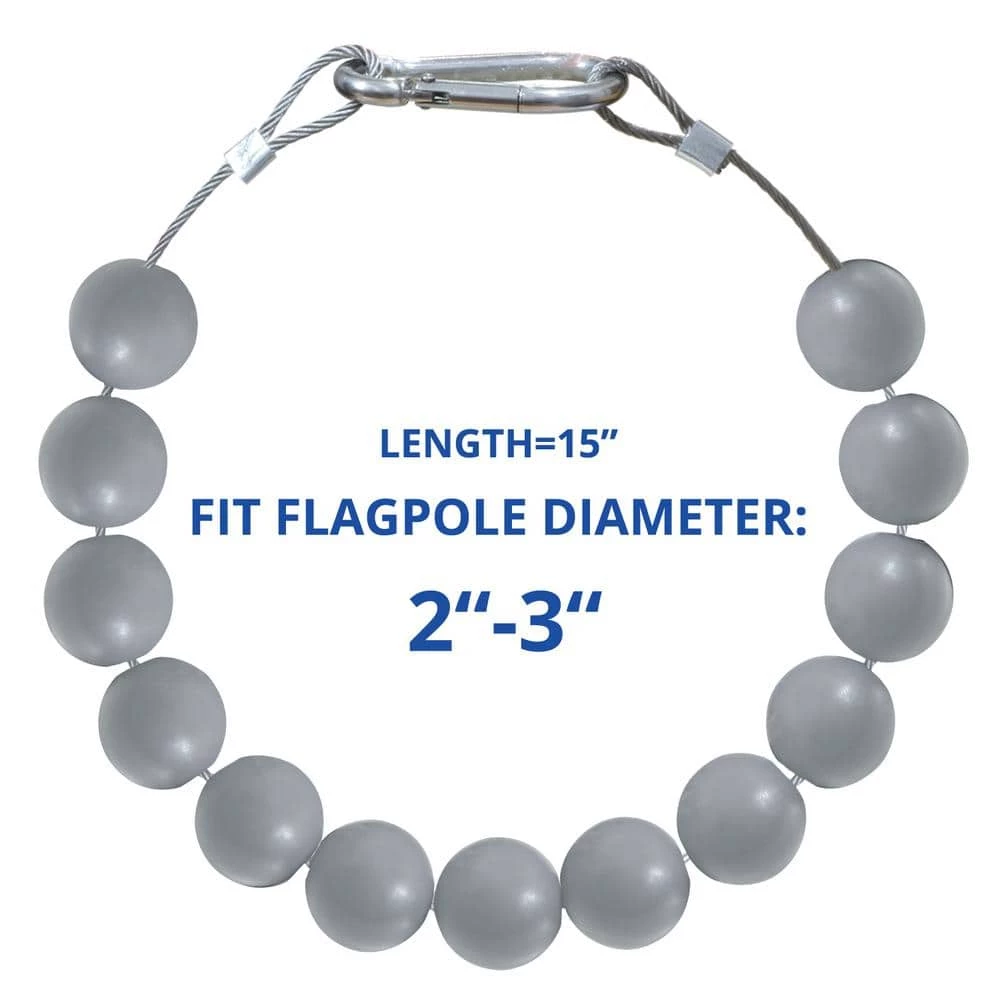 ANLEY Authentic Beaded Flag Retainer Ring for Both Internal & External Halyard Flagpole 4 ANLEY Authentic Beaded Flag Retainer Ring for Both Internal & External Halyard Flagpole - Image 2