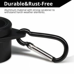 ANLEY 1.26 in. Aluminum Flagpole Mounting Rings Set - Anti Wrap 360° Rotatable Ring with Carabiners (2-Pack) -US Flora Bunda Sales 2022 anley flagpoles a pole ri sil b 1 26 4f 1000