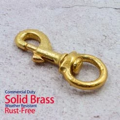 ANLEY 3.3 in. Brass Swivel Snap Hook - Heavy Duty Flag Pole Halyard Rope Attachment Clip (Set of 2) -US Flora Bunda Sales 2022 anley flagpoles a pole rocligold 2pc 76 1000