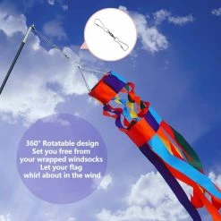 ANLEY Stainless Windsock Clips with 3 in. Dual Swivel Hook, 360° Rotatable and Anti-Wrap (Pack of 10) -US Flora Bunda Sales 2022 anley flagpoles a windsock swivelclip 10pc 1f 1000