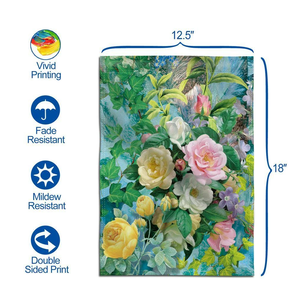 ANLEY 18 in. x 12.5 in. Camellia Rose Flower Decorative Garden Flags 6 ANLEY 18 in. x 12.5 in. Camellia Rose Flower Decorative Garden Flags - Image 4