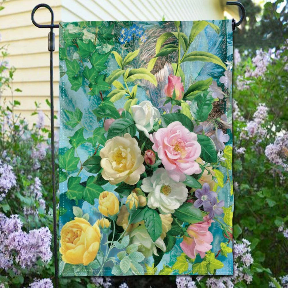 ANLEY 18 in. x 12.5 in. Camellia Rose Flower Decorative Garden Flags 4 ANLEY 18 in. x 12.5 in. Camellia Rose Flower Decorative Garden Flags - Image 2