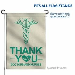ANLEY 18 in. x 12.5 in. Double Sided Premium Garden Flag, Thank You Doctors and Nurses Decorative Garden Flags -US Flora Bunda Sales 2022 anley garden flags a flag garden n43 fa 1000