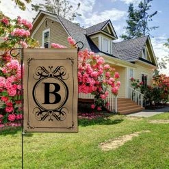 ANLEY 18 in. x 12.5 in. Classic Monogram Letter B Garden Flag, Double Sided Family Last Name Initial Yard Flags -US Flora Bunda Sales 2022 anley garden flags a flag garden n45 b 4f 1000