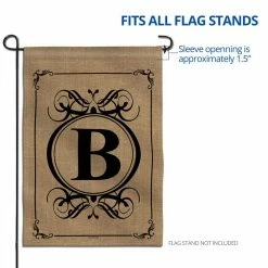 ANLEY 18 in. x 12.5 in. Classic Monogram Letter B Garden Flag, Double Sided Family Last Name Initial Yard Flags -US Flora Bunda Sales 2022 anley garden flags a flag garden n45 b fa 1000