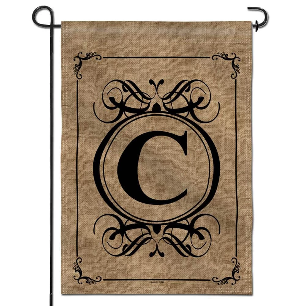 ANLEY 18 in. x 12.5 in. Classic Monogram Letter C Garden Flag, Double Sided Family Last Name Initial Yard Flags 3 ANLEY 18 in. x 12.5 in. Classic Monogram Letter C Garden Flag, Double Sided Family Last Name Initial Yard Flags