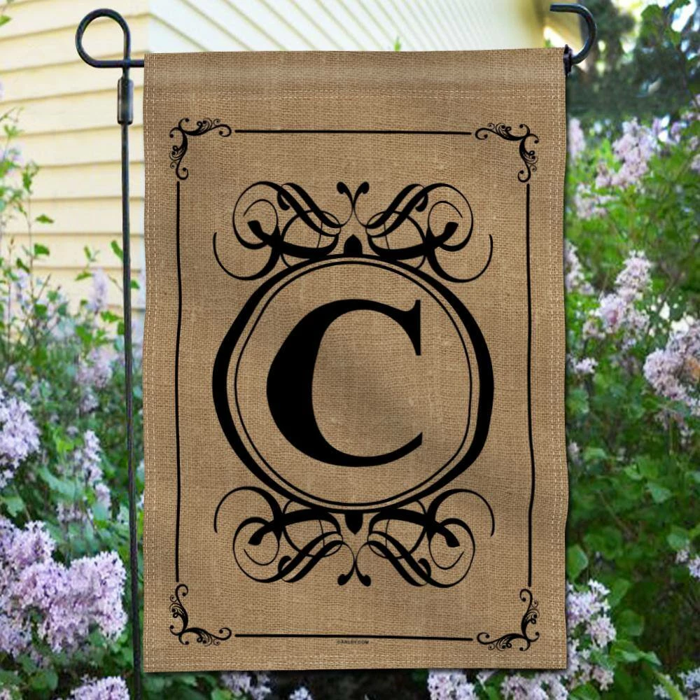 ANLEY 18 in. x 12.5 in. Classic Monogram Letter C Garden Flag, Double Sided Family Last Name Initial Yard Flags 4 ANLEY 18 in. x 12.5 in. Classic Monogram Letter C Garden Flag, Double Sided Family Last Name Initial Yard Flags - Image 2