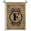 ANLEY 18 in. x 12.5 in. Classic Monogram Letter F Garden Flag, Double Sided Family Last Name Initial Yard Flags -US Flora Bunda Sales 2022 anley garden flags a flag garden n45 f 64 1000