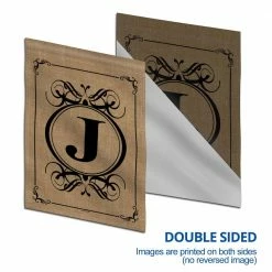 ANLEY 18 in. x 12.5 in. Classic Monogram Letter J Garden Flag, Double Sided Family Last Name Initial Yard Flags -US Flora Bunda Sales 2022 anley garden flags a flag garden n45 j 44 1000