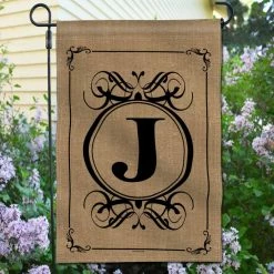 ANLEY 18 in. x 12.5 in. Classic Monogram Letter J Garden Flag, Double Sided Family Last Name Initial Yard Flags -US Flora Bunda Sales 2022 anley garden flags a flag garden n45 j c3 1000