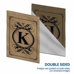 ANLEY 12.5 in. x 18 in. Classic Monogram Letter K Double Sided Garden Flag, Family Last Name Initial Yard Flags -US Flora Bunda Sales 2022 anley garden flags a flag garden n45 k 44 1000