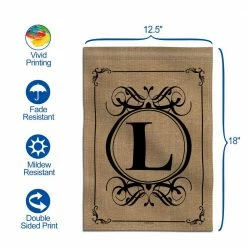 ANLEY 18 in. x 12.5 in. Classic Monogram Letter L Garden Flag, Double Sided Family Last Name Initial Yard Flags 11 ANLEY 18 in. x 12.5 in. Classic Monogram Letter L Garden Flag, Double Sided Family Last Name Initial Yard Flags -US Flora Bunda Sales 2022 anley garden flags a flag garden n45 l 1f 1000