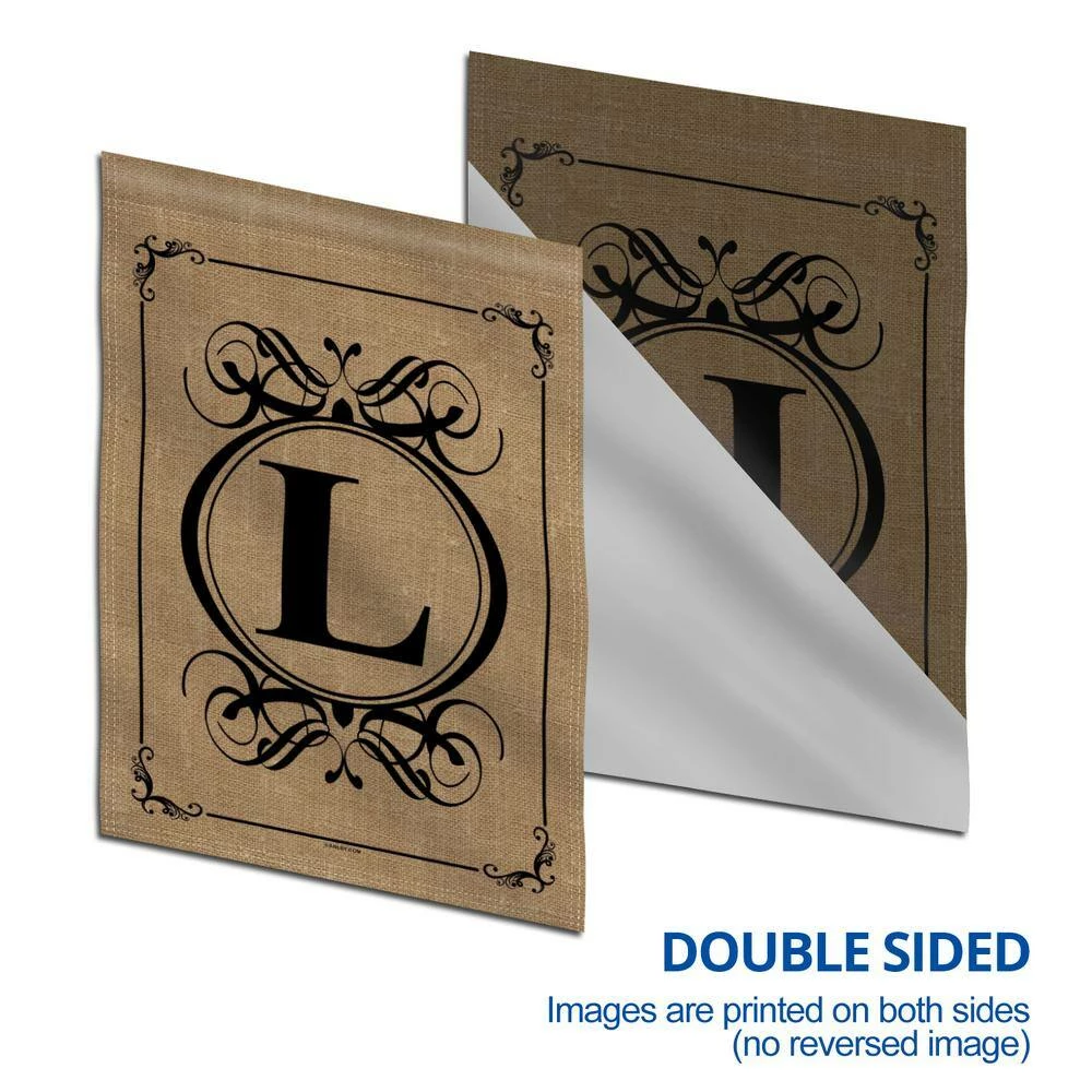 ANLEY 18 in. x 12.5 in. Classic Monogram Letter L Garden Flag, Double Sided Family Last Name Initial Yard Flags 7 ANLEY 18 in. x 12.5 in. Classic Monogram Letter L Garden Flag, Double Sided Family Last Name Initial Yard Flags - Image 5