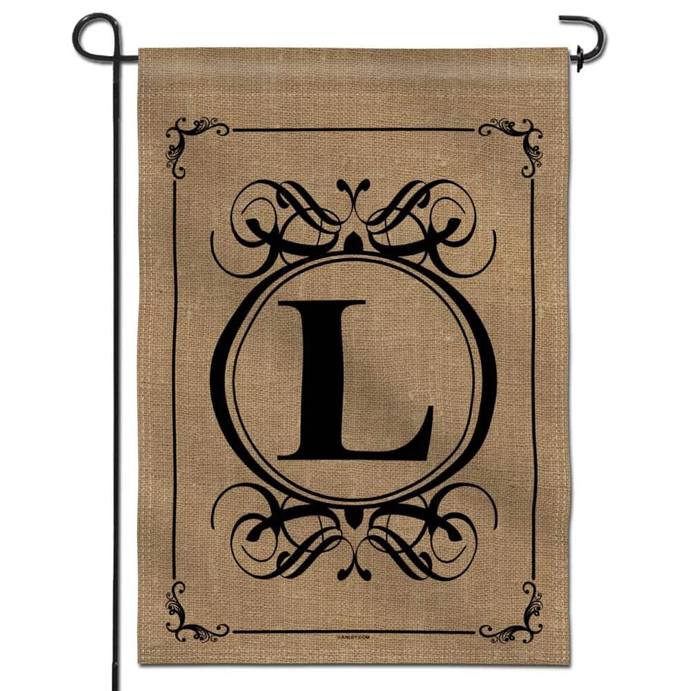ANLEY 18 in. x 12.5 in. Classic Monogram Letter L Garden Flag, Double Sided Family Last Name Initial Yard Flags 3 ANLEY 18 in. x 12.5 in. Classic Monogram Letter L Garden Flag, Double Sided Family Last Name Initial Yard Flags