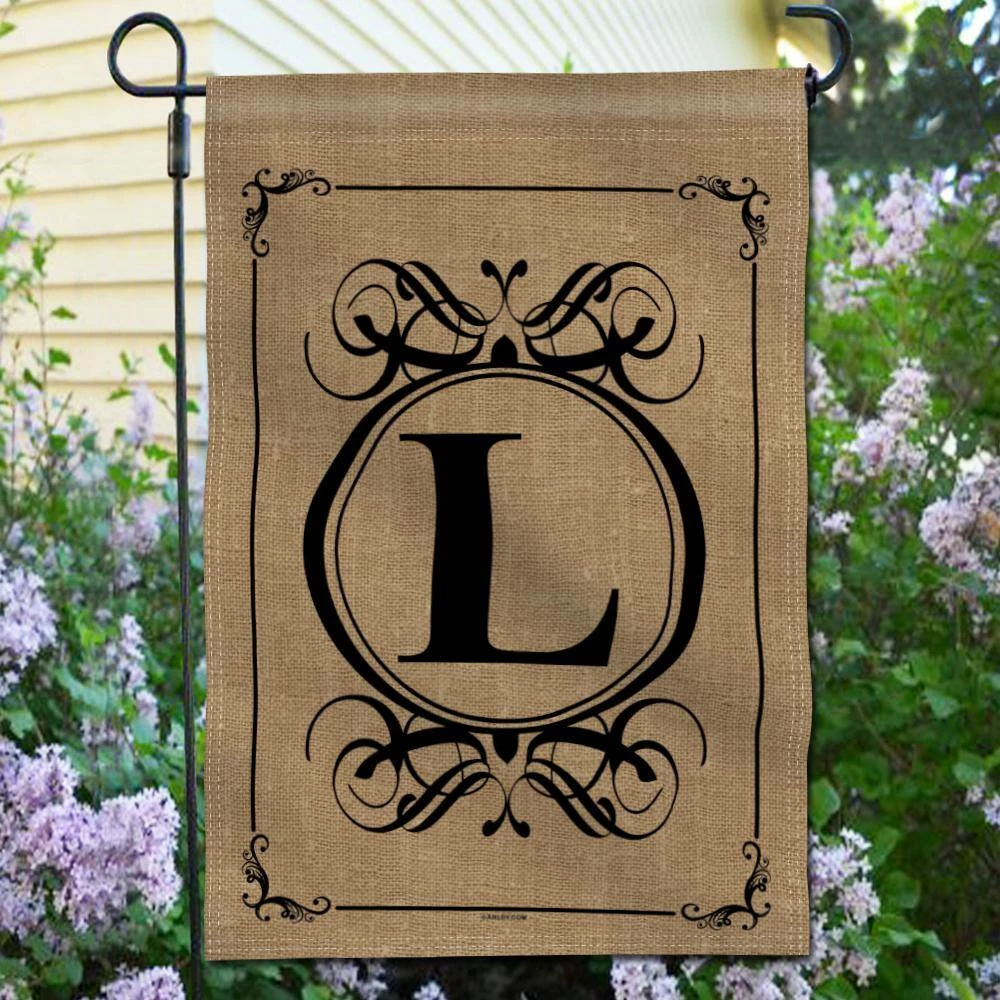 ANLEY 18 in. x 12.5 in. Classic Monogram Letter L Garden Flag, Double Sided Family Last Name Initial Yard Flags 4 ANLEY 18 in. x 12.5 in. Classic Monogram Letter L Garden Flag, Double Sided Family Last Name Initial Yard Flags - Image 2
