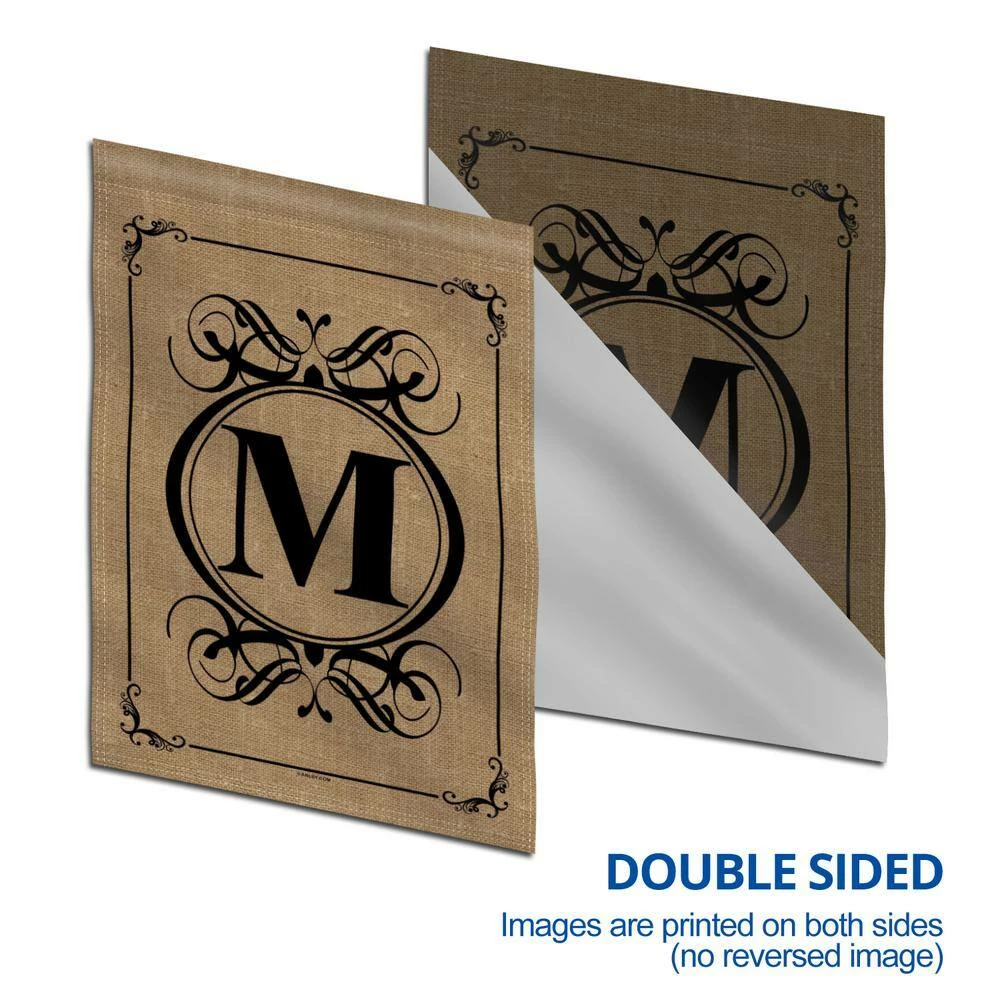 ANLEY 18 in. x 12.5 in. Classic Monogram Letter M Garden Flag, Double Sided Family Last Name Initial Yard Flags 7 ANLEY 18 in. x 12.5 in. Classic Monogram Letter M Garden Flag, Double Sided Family Last Name Initial Yard Flags - Image 5
