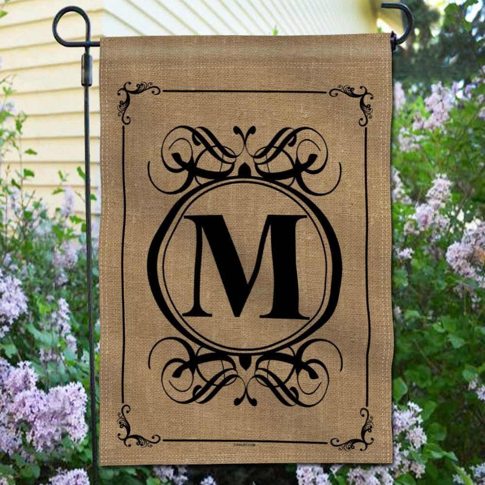 ANLEY 18 in. x 12.5 in. Classic Monogram Letter M Garden Flag, Double Sided Family Last Name Initial Yard Flags 4 ANLEY 18 in. x 12.5 in. Classic Monogram Letter M Garden Flag, Double Sided Family Last Name Initial Yard Flags - Image 2