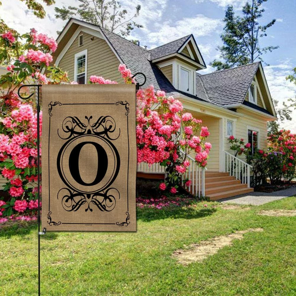 ANLEY 18 in. x 12.5 in. Classic Monogram Letter O Garden Flag, Double Sided Family Last Name Initial Yard Flags 5 ANLEY 18 in. x 12.5 in. Classic Monogram Letter O Garden Flag, Double Sided Family Last Name Initial Yard Flags - Image 3