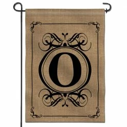ANLEY 18 in. x 12.5 in. Classic Monogram Letter O Garden Flag, Double Sided Family Last Name Initial Yard Flags