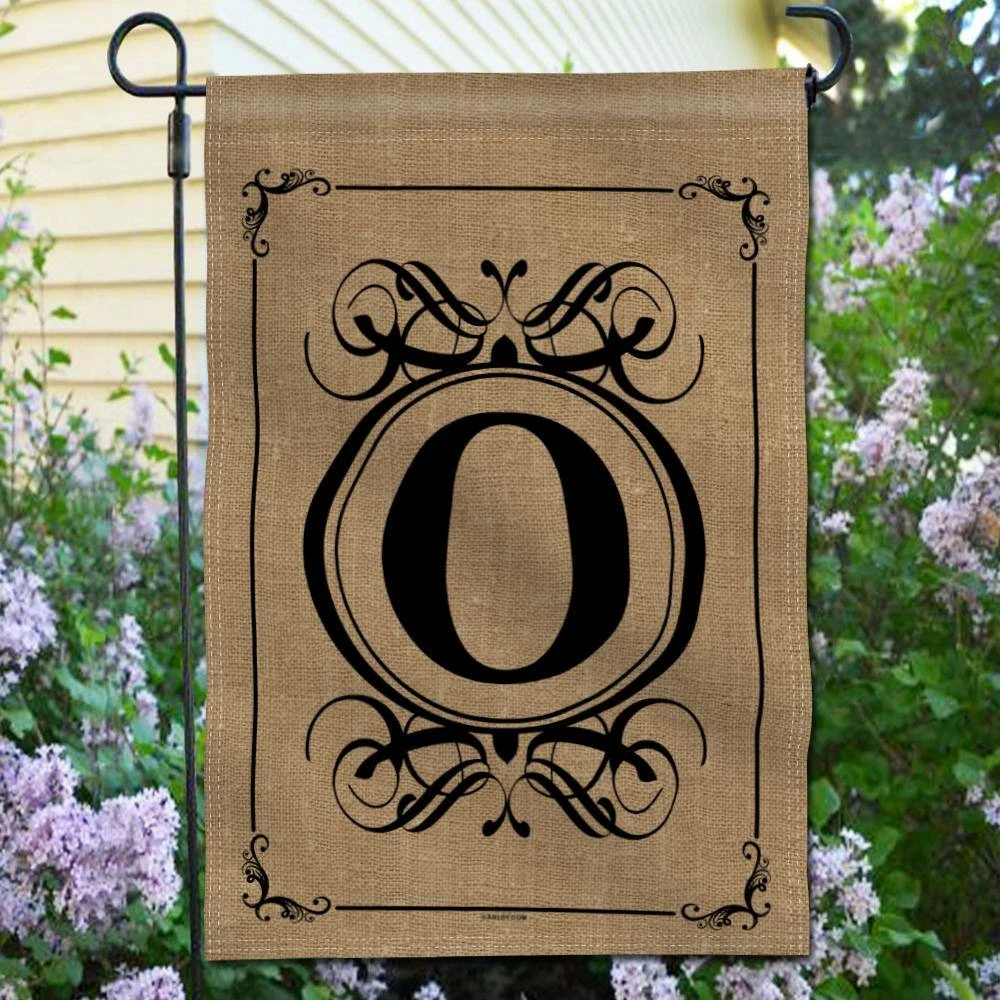 ANLEY 18 in. x 12.5 in. Classic Monogram Letter O Garden Flag, Double Sided Family Last Name Initial Yard Flags 4 ANLEY 18 in. x 12.5 in. Classic Monogram Letter O Garden Flag, Double Sided Family Last Name Initial Yard Flags - Image 2