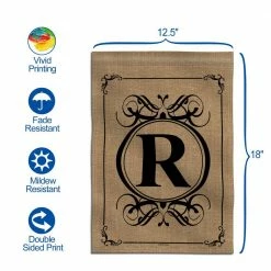ANLEY 12.5 in. x 18 in. Classic Monogram Letter R Double Sided Garden Flag, Family Last Name Initial Yard Flags 11 ANLEY 12.5 in. x 18 in. Classic Monogram Letter R Double Sided Garden Flag, Family Last Name Initial Yard Flags -US Flora Bunda Sales 2022 anley garden flags a flag garden n45 r 1f 1000